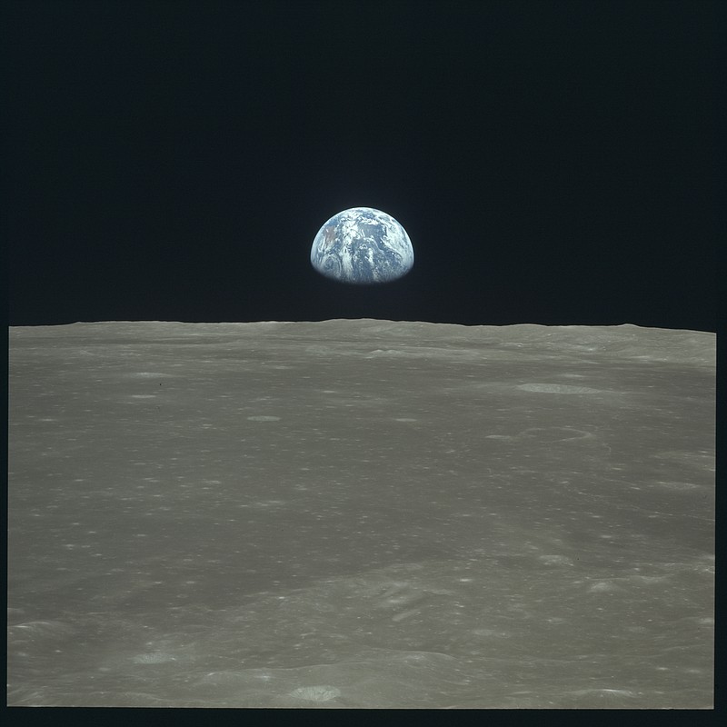 A photo provided by NASA shows Earth as seen from the Apollo 11 lunar mission in July 1969. Could a "moon shot" for climate change cool a warming planet? Fifty years after humans first left bootprints in the lunar dust, it's an enticing idea. The effort and the commitment of brainpower and money, and the glorious achievement itself, shine as an international example of what people can do when they set their minds to it. The spinoff technologies ended up affecting all of our lives. (NASA via The New York Times)