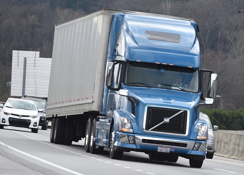 Traffic moves on Interstate 24 near Moccasin Bend on Monday, Feb. 9, 2015, in Chattanooga, Tenn.