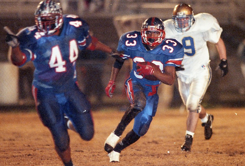 The 1993 Cleveland Blue Raiders won the TSSAA's Class 4A title by beating Brentwood Academy 26-21 in Nashville.