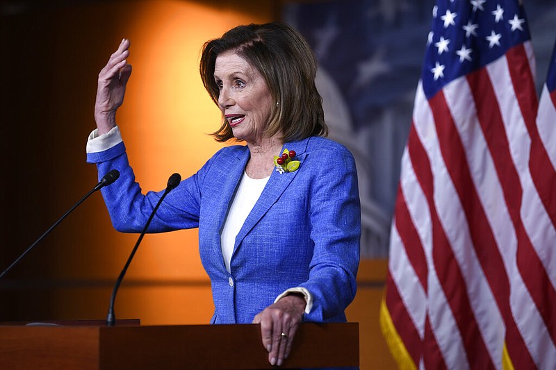 House Speaker Nancy Pelosi of Calif., speaks during a news conference on Capitol Hill in Washington, Friday, July 26, 2019.