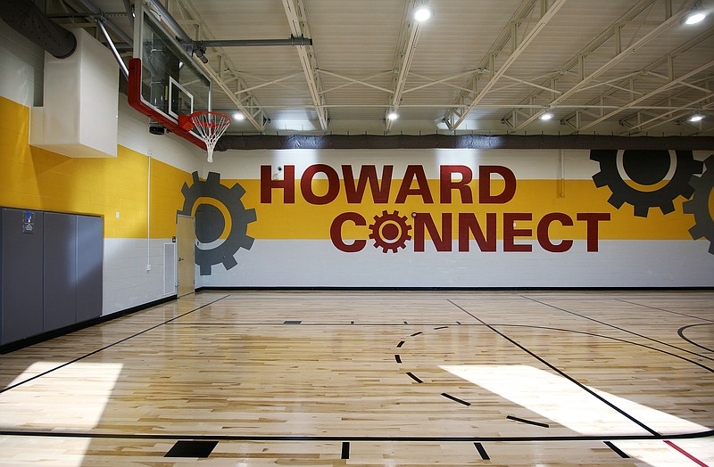 The renovated gym at Howard Connect Academy is seen Monday, August 5, 2019 in Chattanooga, Tennessee. The renovated gym at Howard Connect Academy will be the site of the action discovery class.