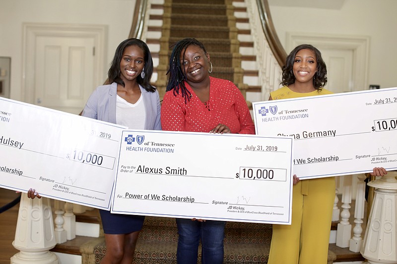 The 2019 Power of We scholars are, from left, Kelsey Hulsey, Alexus Smith and Chyna Germany.