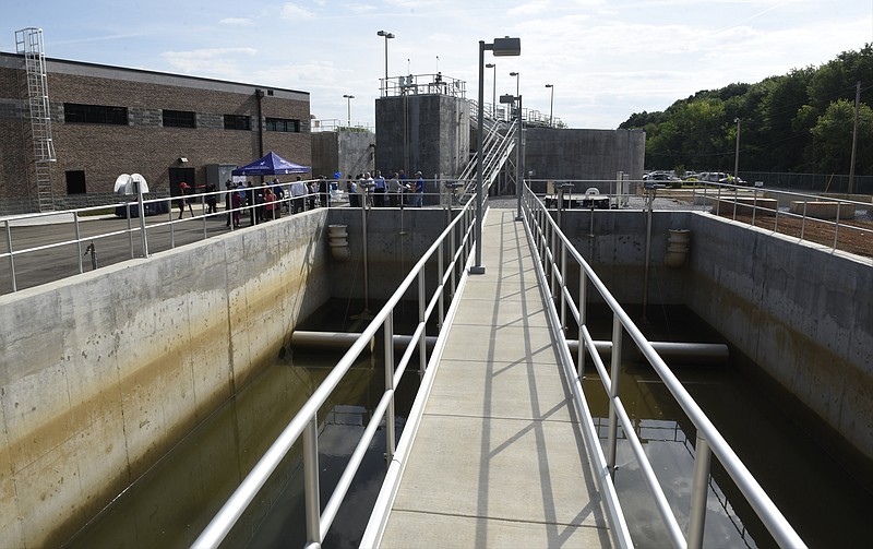 In this 2016 staff file photo, Tennessee American Water's dewatering facility is shown in Chattanooga, Tenn. 