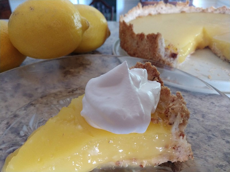 This Creamy Lemon Tart gets a double dose of lemony goodness with lemon juice and zest mixed into the filling. An almond crust provides a flavor counterpoint.