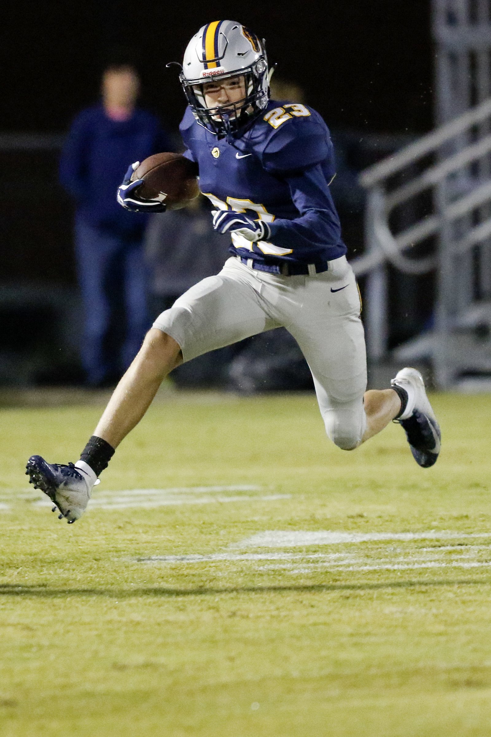 Walker Valley's Brody Swafford (23) returns a kickoff against Soddy-Daisy at Walker Valley High School on Friday, Oct. 26, 2018 in Cleveland, Tenn.