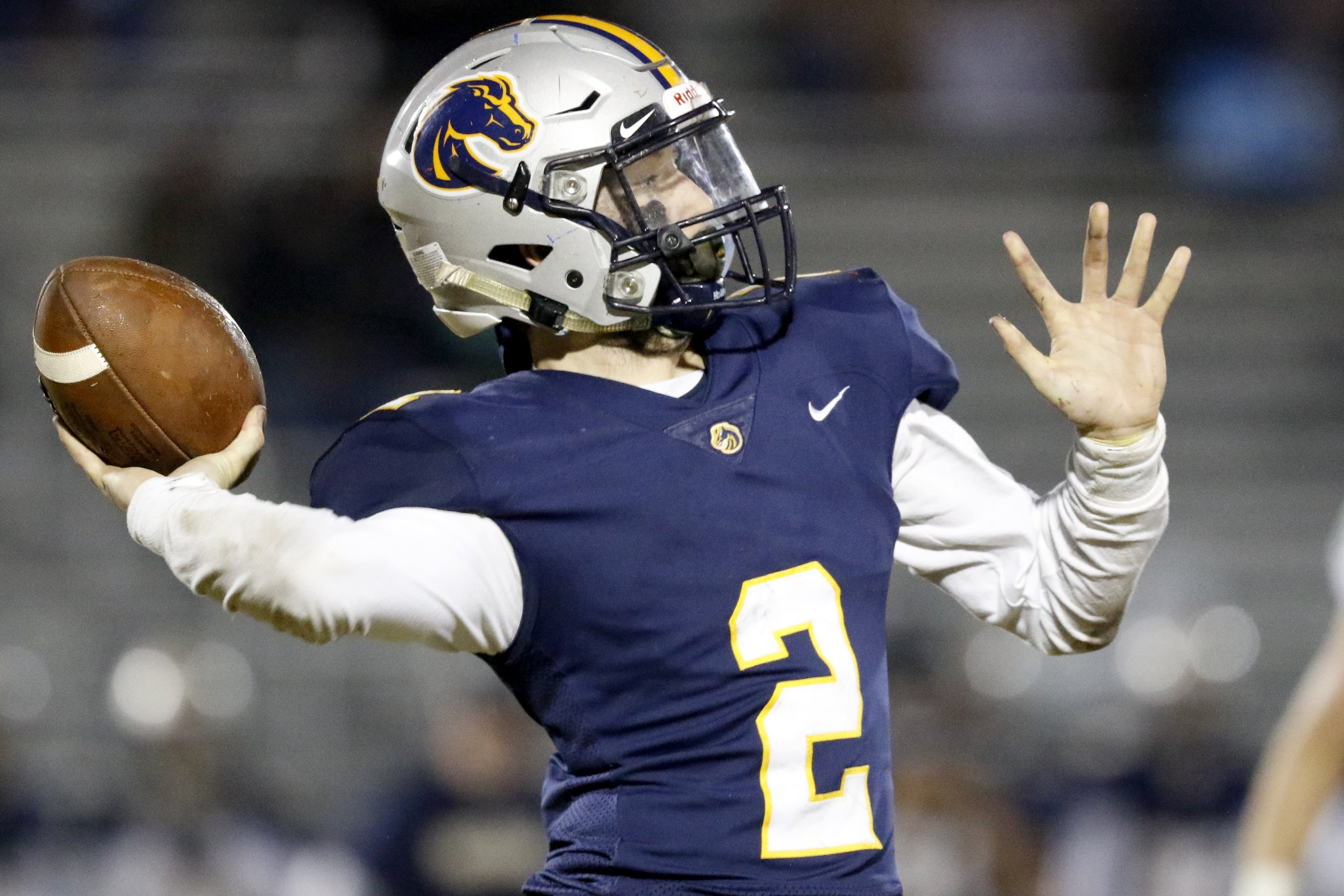 Walker Valley's Griffin Broome (2) passes against Soddy-Daisy at Walker Valley High School on Friday, Oct. 26, 2018 in Cleveland, Tenn.