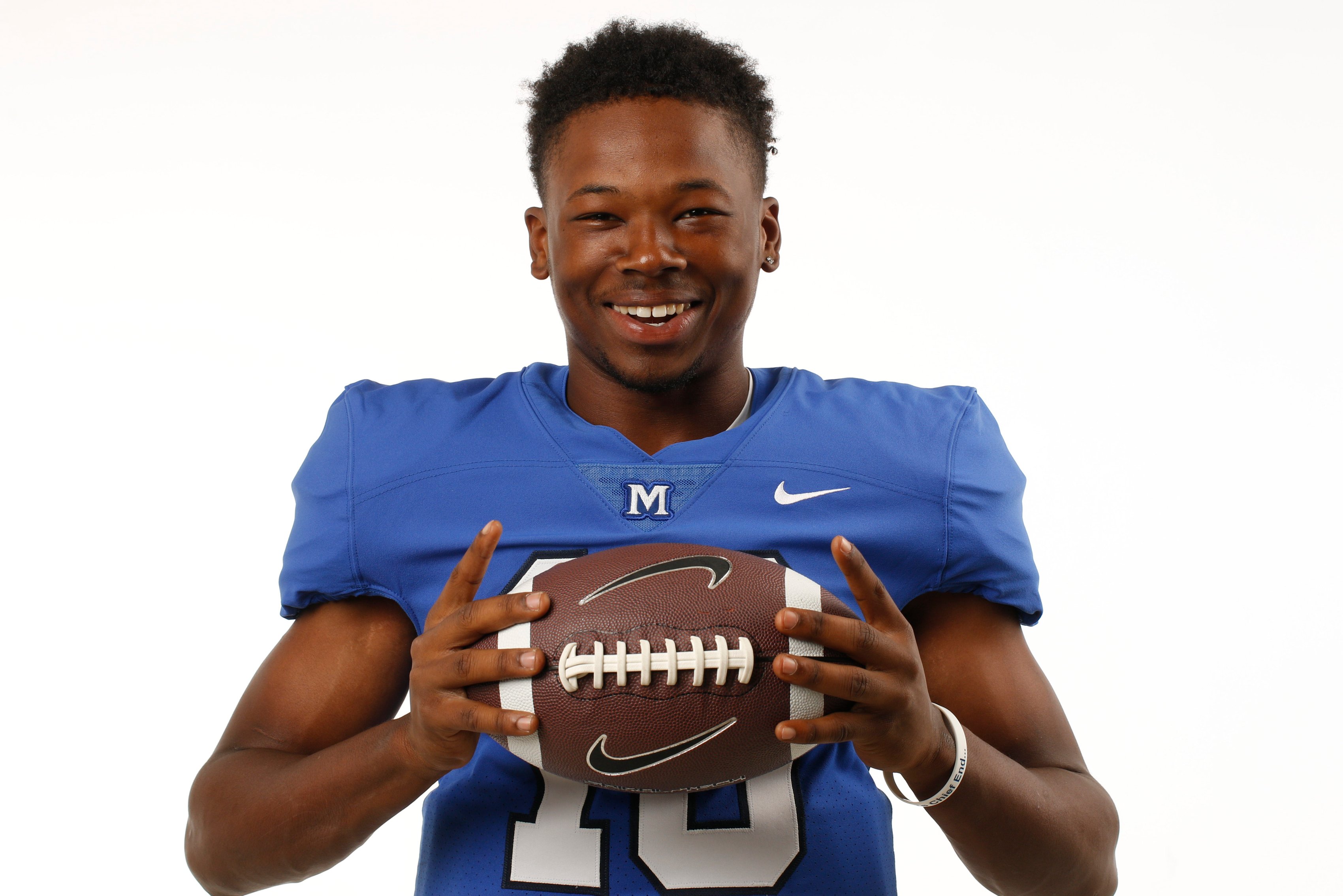 McCallie football player DeAngelo Hardy is photographed in the Times Free Press studio for the newspaper's Dynamite Dozen on Sunday, Aug. 4, 2019, in Chattanooga, Tenn. The Dynamite Dozen represent the area's top 12 senior college football prospects.