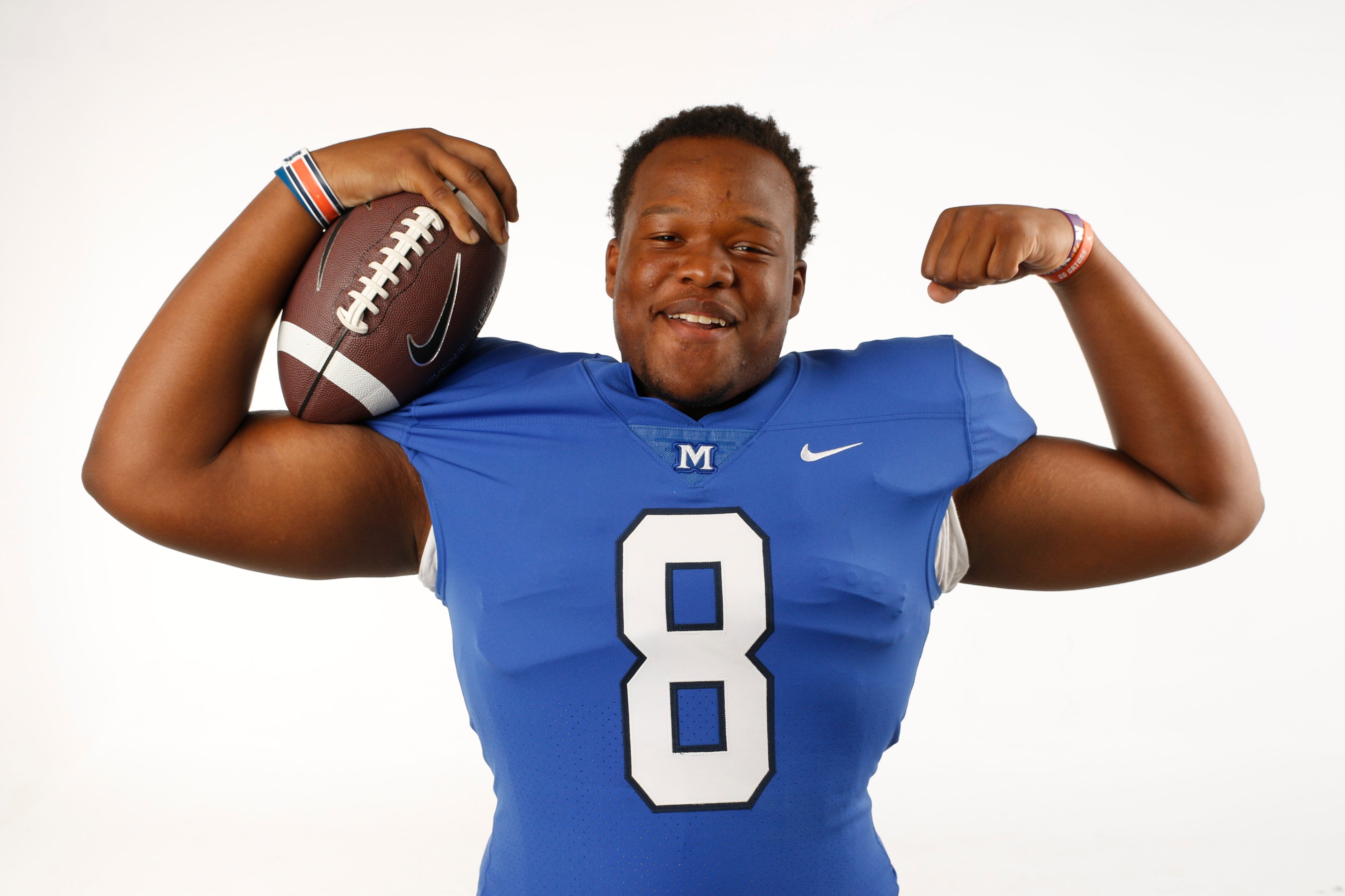McCallie football player Jay Hardy is photographed in the Times Free Press studio for the newspaper's Dynamite Dozen on Sunday, Aug. 4, 2019, in Chattanooga, Tenn. The Dynamite Dozen represent the area's top 12 senior college football prospects.