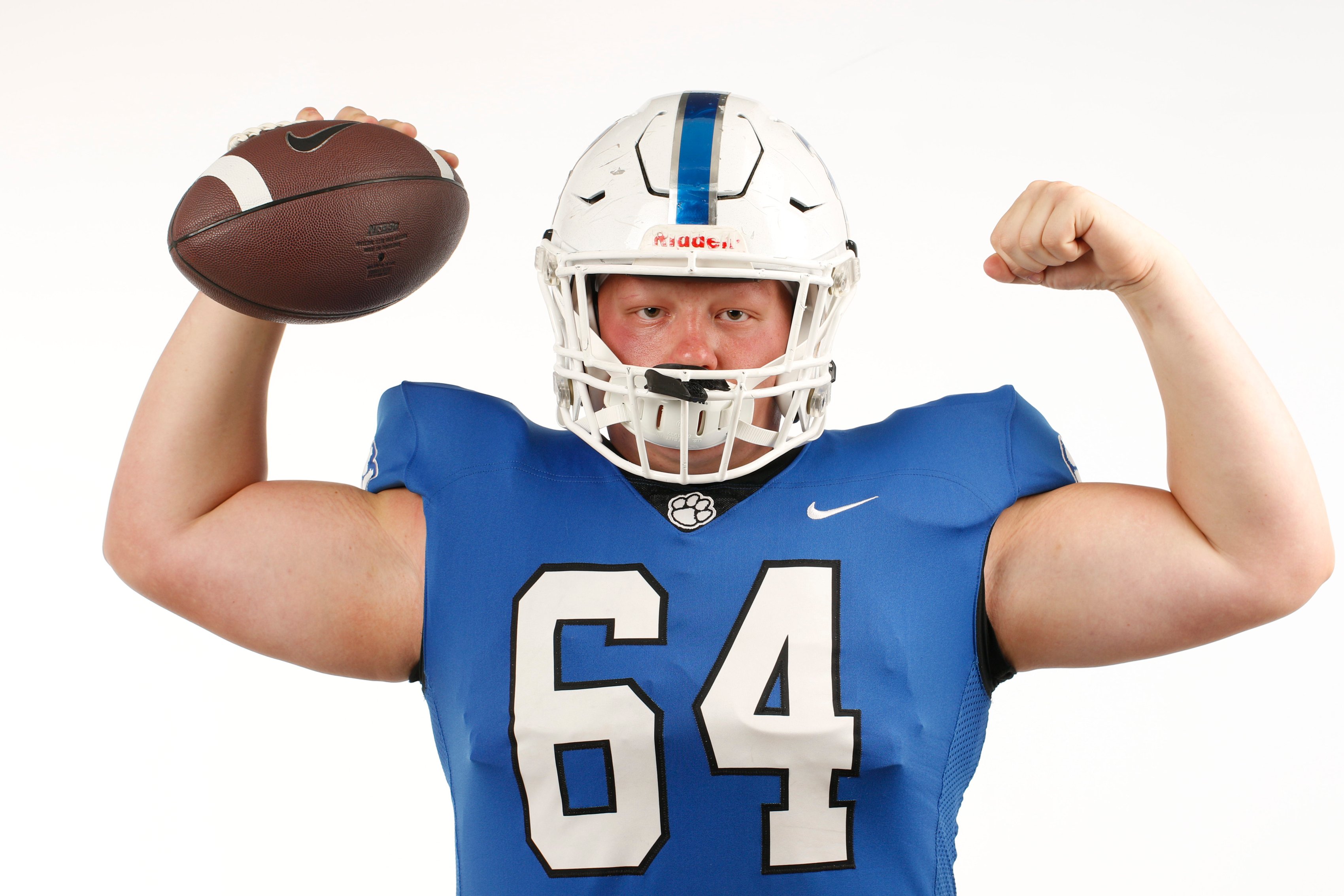 Ringgold football player Reid Williams is photographed in the Times Free Press studio for the newspaper's Dynamite Dozen on Sunday, Aug. 4, 2019, in Chattanooga, Tenn. The Dynamite Dozen represent the area's top 12 senior college football prospects.