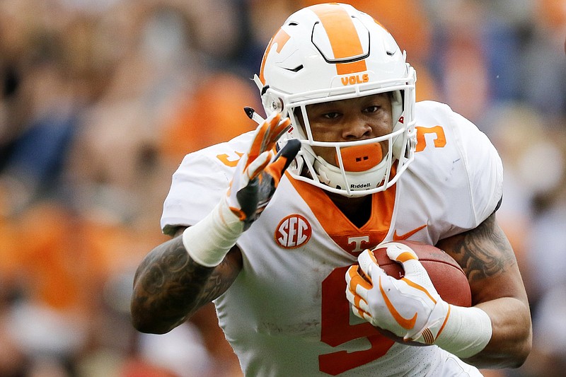 Tim Jordan, shown, and fellow junior running back Ty Chandler appear to be the top options for Tennessee at running back this season, but freshman Eric Gray was a decorated high school player and could push them for playing time.