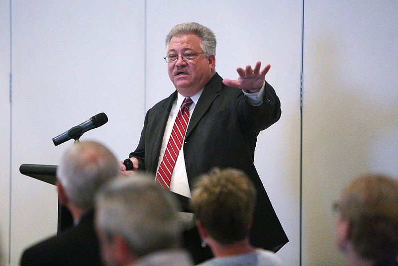 Ringgold City Manager Dan Wright speaks during a work session Monday, July 31, 2017, at the Catoosa County Colonnade in Ringgold, Ga.