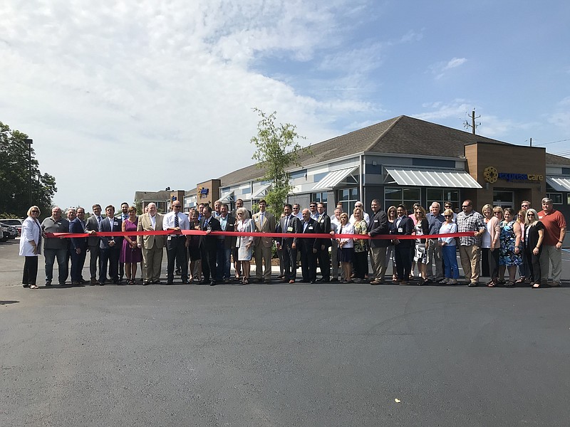 The Catoosa County Chamber of Commerce hosts a ribbon-cutting ceremony for the Erlanger team to commemorate the new Ringgold facility on Aug. 6. / Staff photo by Sabrina Bodon