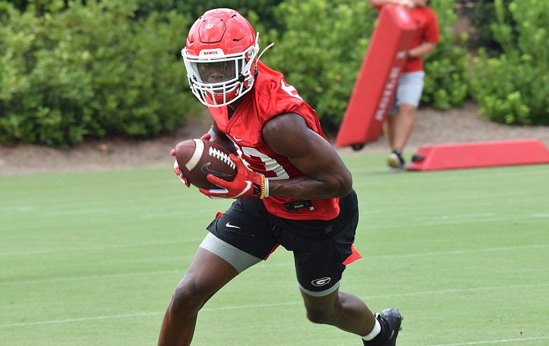 Georgia receiver George Pickens had another explosive play during Saturday's scrimmage at Sanford Stadium, Bulldogs coach Kirby Smart said.