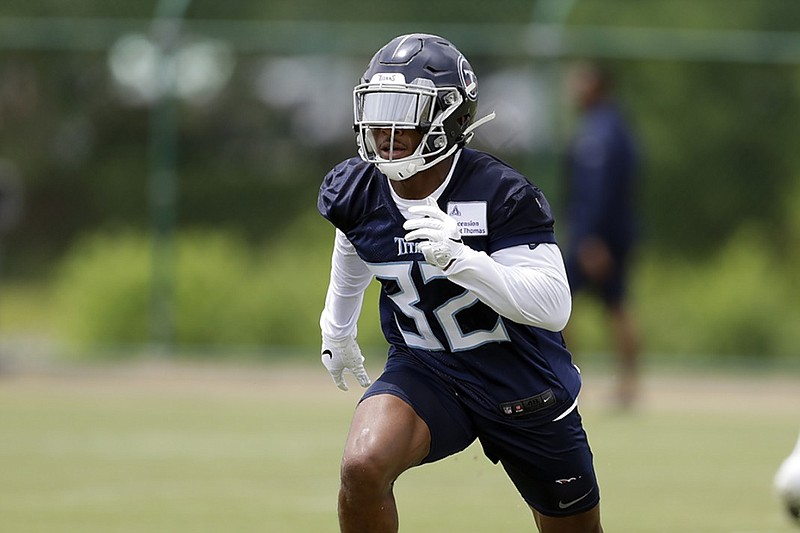 Tennessee Titans cornerback Kareem Orr runs a drill during an organized team activity on May 30 in Nashville. Orr is a former UTC and Notre Dame High School player.