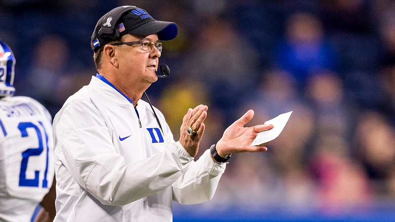 David Cutcliffe is entering his 12th season as Duke's head football coach, having led the Blue Devils to bowl games six of the past seven years. / Duke University photo