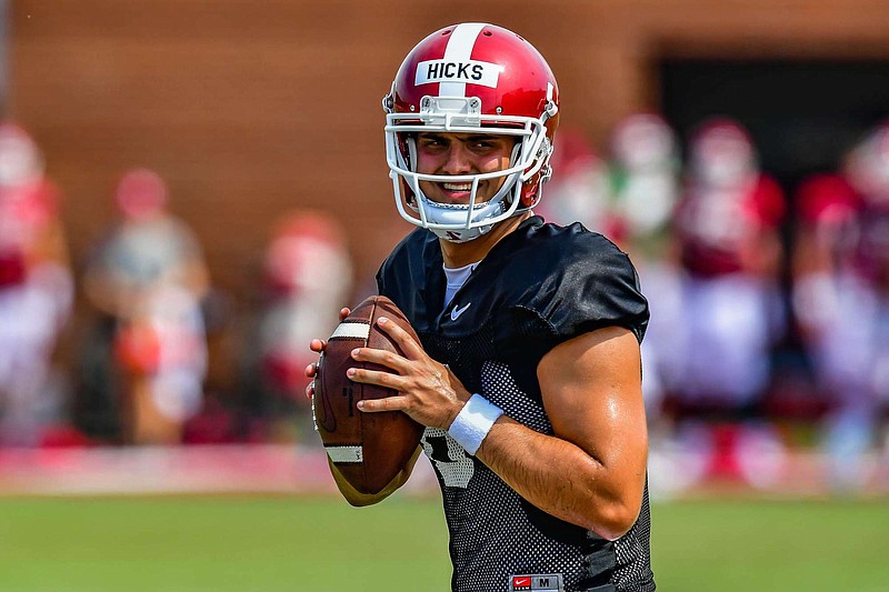 Graduate transfer quarterback Ben Hicks, who began his career with coach Chad Morris at SMU, was named by Morris this week as the starter for the Arkansas Razorbacks. / Arkansas photo