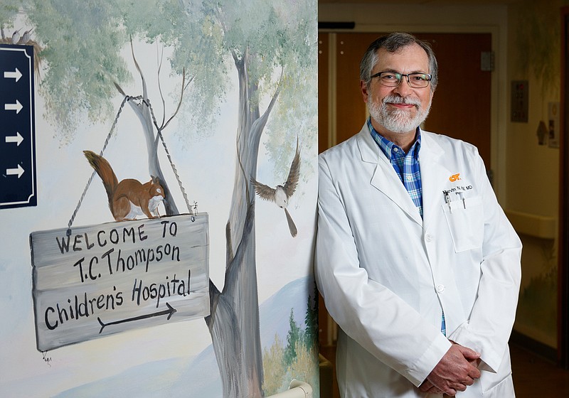 Pediatric critical care specialist Dr. Marvin Hall poses for a portrait at Children's Hospital at Erlanger on Friday, Aug. 2, 2019, in Chattanooga, Tenn. Dr. Hall is the academic physician award winner for Champions of Health Care.