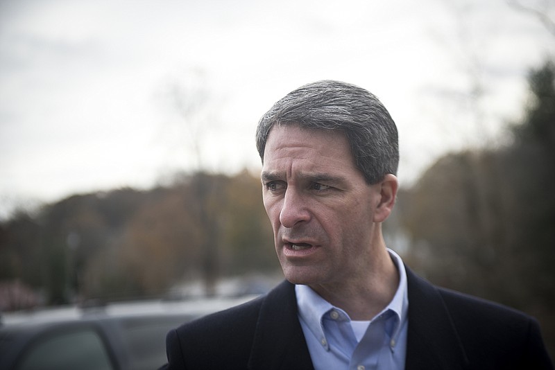 Ken Cuccinelli, acting director of the U.S. Citizenship and Immigration Services, is shown here greeting voters in Virginia in Novemeber 2013. / File photo by Gabriella Demczuk of The New York Times