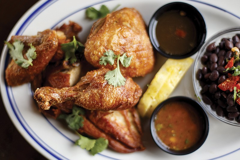 Voodoo Chicken is seen at Boathouse Rotisserie and Raw Bar on Friday, July 19, 2019 in Chattanooga, Tenn.