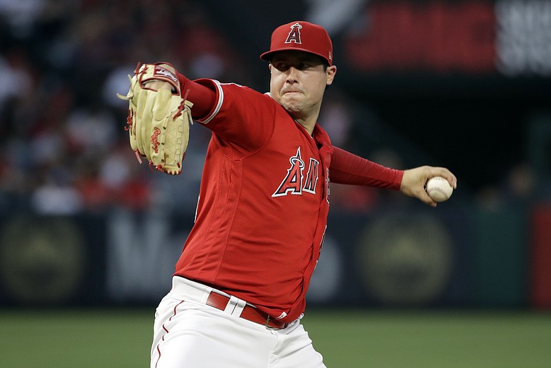 Associated Press file photo by Marcio Jose Sanchez / Los Angeles Angels pitcher Tyler Skaggs died from a toxic mix of the powerful painkillers fentanyl and oxycodone along with alcohol in an accidental overdose, a medical examiner in Texas ruled in a report released Friday.