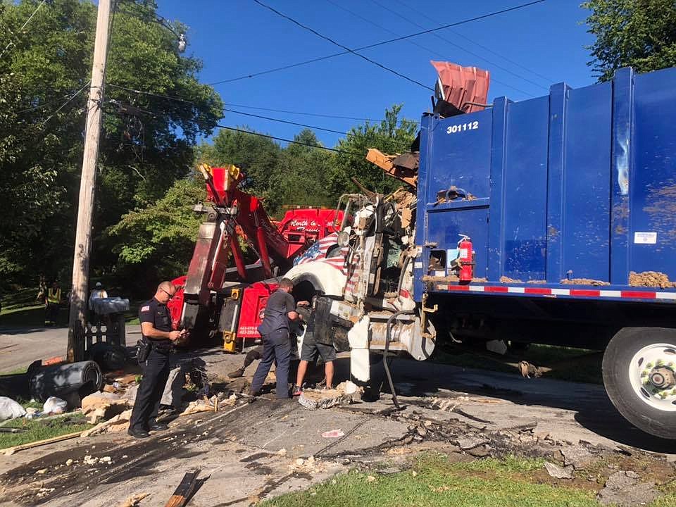 Garbage truck crash | Chattanooga Times Free Press