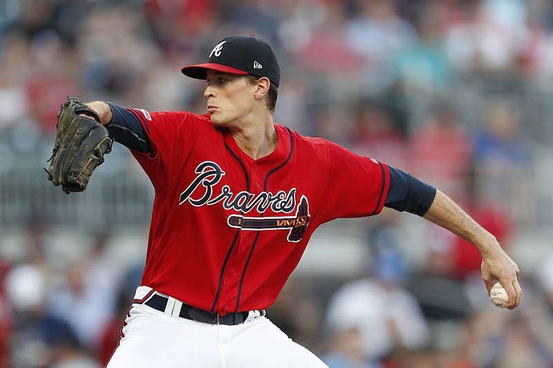 Associated Press photo by John Bazemore / Max Fried pitches in the first inning of the Atlanta Braves' home game against the Chicago White Sox on Friday night.