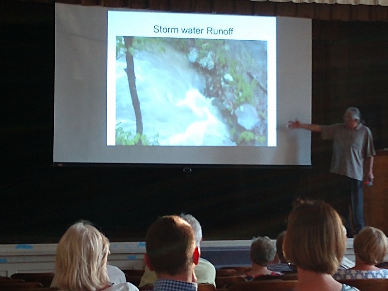 Staff photo by Mike Pare / Retired Walden's Ridge engineer Anthony Wheeler makes a point during a presentation about abandoned coal mines in the area.