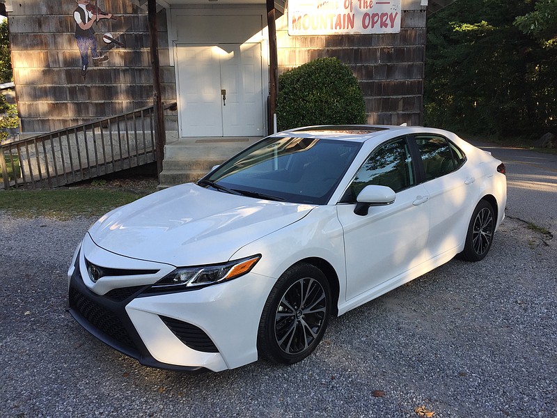 Staff Photo by Mark Kennedy / The new 2019 Toyota Camry is shown in Super White