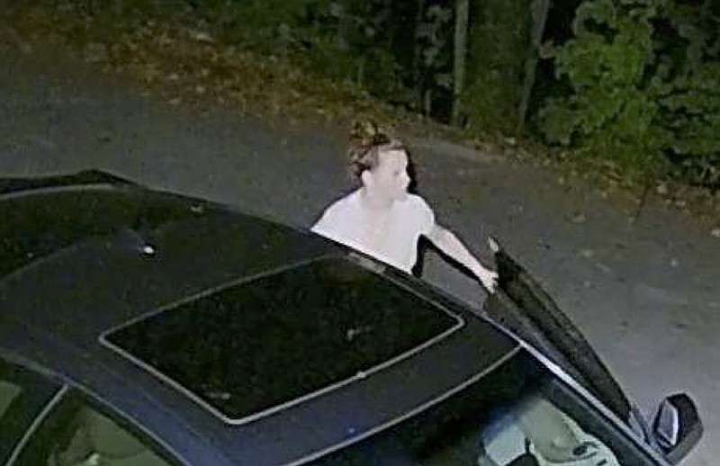The Bradley County Sheriff's Office released this still photo from video of a person suspected in numerous auto burglaries in northeast
Bradley County. / Photo from Bradley County Sheriff's Office
