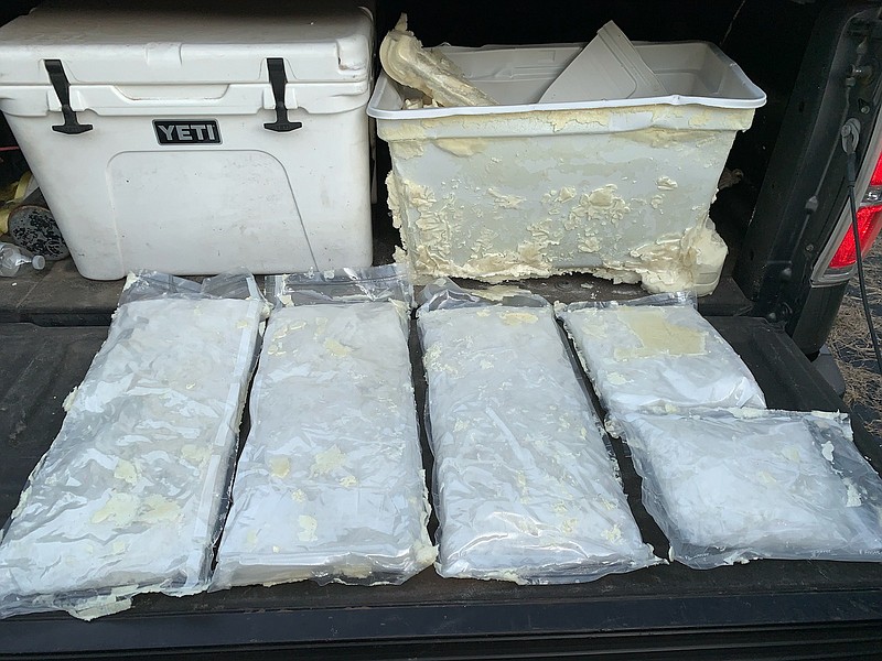 Contributed photo by DeKalb County Sheriff's Office / Alabama authorities seized an estimated 24 pounds of suspected "ice," a potent form of methamphetamine, in a multi-jurisdictional operation last week near Fort Payne.