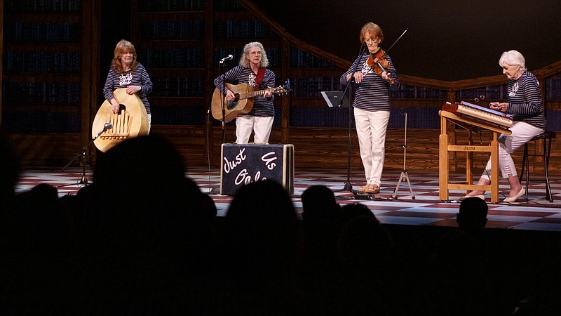 Staff photo by C.B. Schmelter / The Just Us Gals band performs during Seniors Got Talent at the Chattanooga Theatre Centre on Tuesday, Sept. 10, 2019 in Chattanooga, Tenn. The event was put on by Morning Pointe Assisted Living and Memory Care.