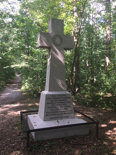 This monument to Union Lt. George Landrum is on the Chickamauga Battlefield. / Contributed photo by Sam Elliott