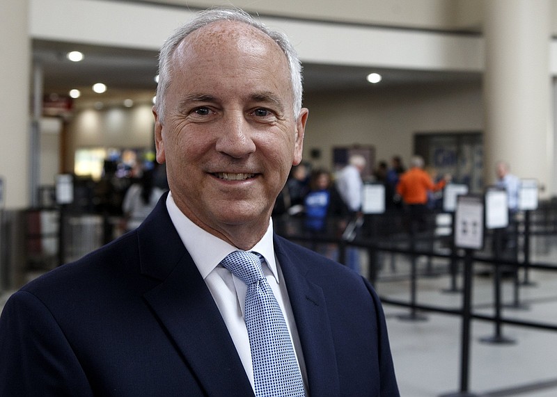 CEO Terry Hart poses at the Chattanooga Metropolitan Airport on Tuesday, Oct. 23, 2018, in Chattanooga, Tenn.
