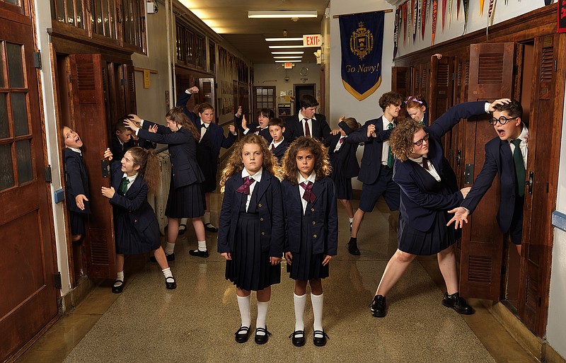 Brad Cansler Photography / The title role of Matilda is shared by Libbie Weaver, left, and Anay Philips, who lead a children's ensemble of 15 local kids.