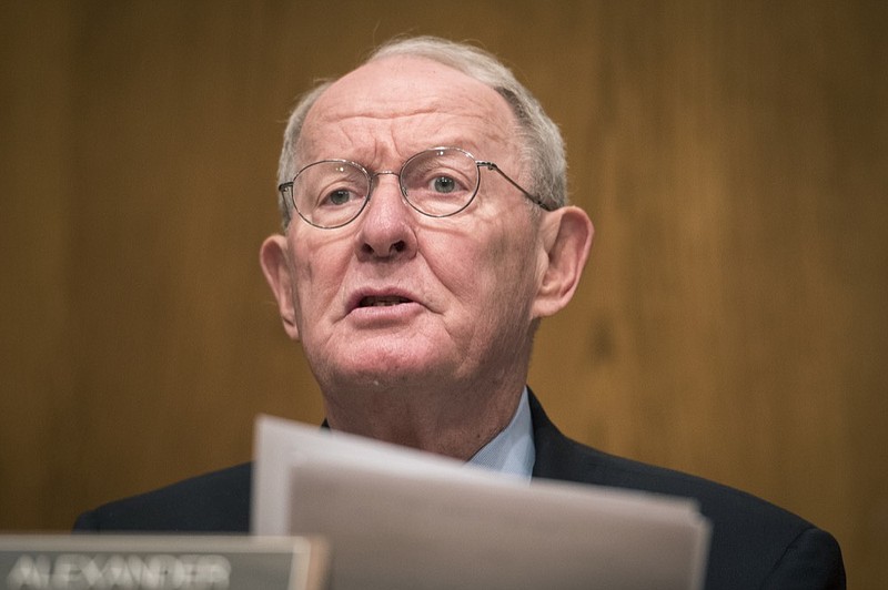 Senate Committee on Health, Education Labor and Pensions Chairman Lamar Alexander of Tenn., makes a opening statement to start the hearing on the nomination of Eugene Scalia to be Labor Secretary on Capitol Hill, in Washington, Thursday, Sept. 19, 2019. (AP Photo/Cliff Owen)


