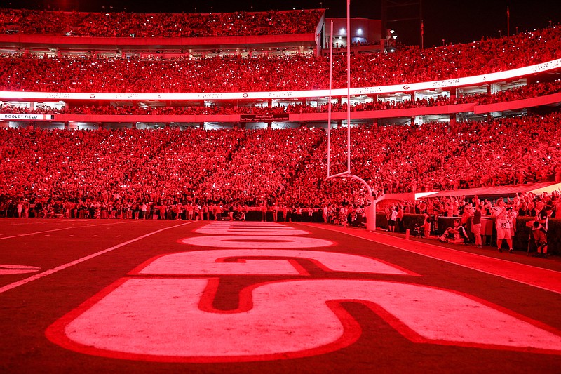 Georgia's 23-17 win over Notre Dame this past Saturday night was accompanied by a new LED lighting system at Sanford Stadium.