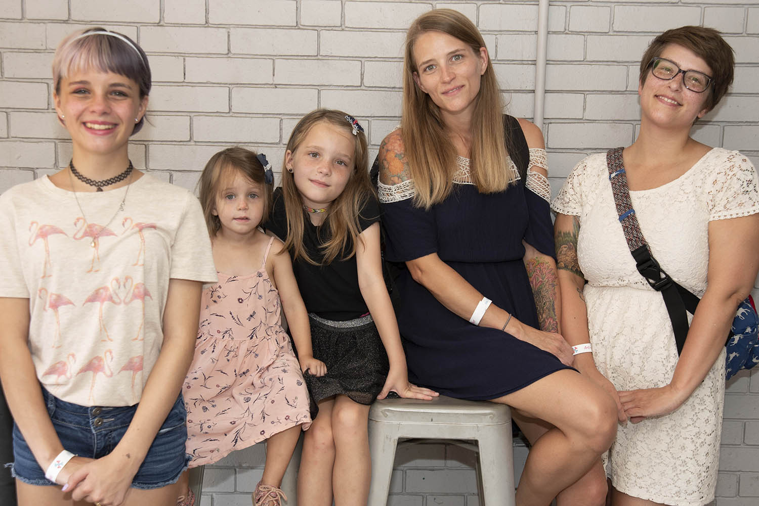 Kylie, Romie, Posie and Myrissa Rooks and Jenny Wise
