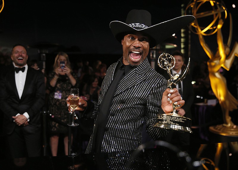 Billy Porter, winner of the award for outstanding lead actor in a drama series for "Pose," attends the Governors Ball winners circle at the 70th Primetime Emmy Awards on Sunday, Sept. 22, 2019, at the Microsoft Theater in Los Angeles. (Photo by Danny Moloshok/Invision for the Television Academy/AP Images)