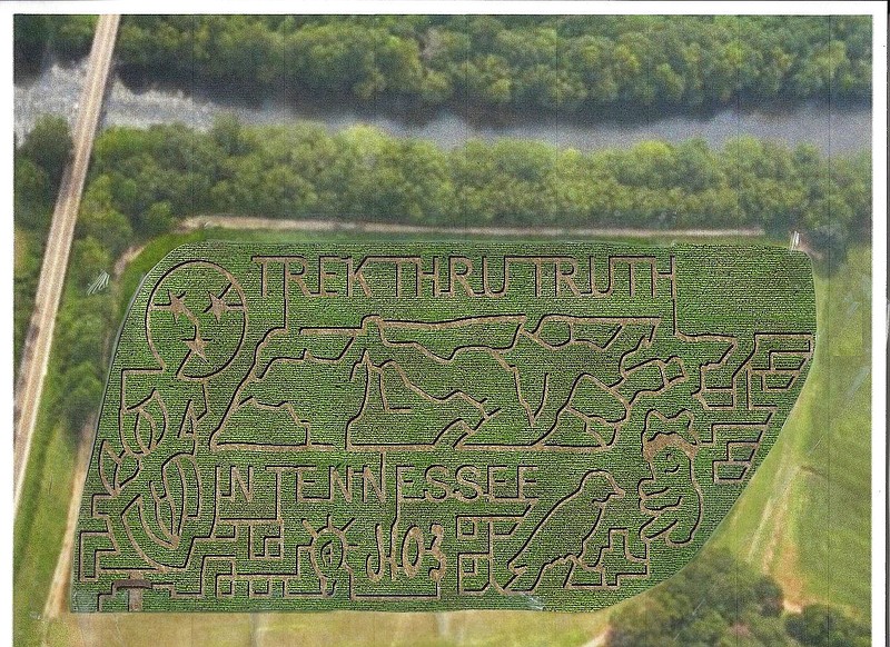 "Trek Thru Truth in Tennessee" is this year's corn maze theme at The River Maze in Ocoee. / River Maze Contributed Photo
