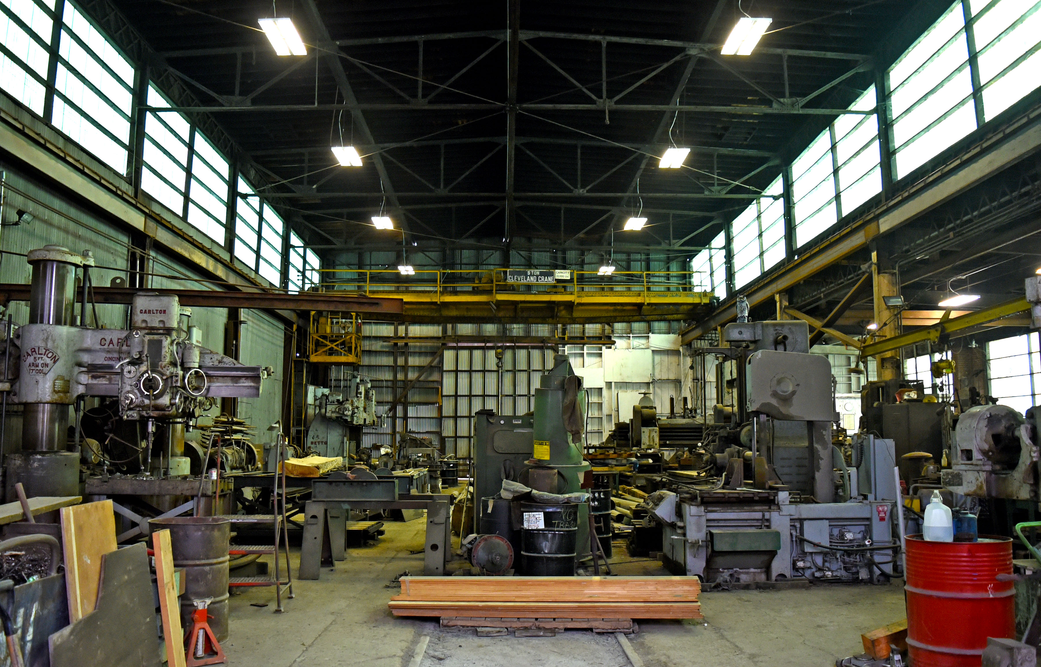 Staff Photo by Robin Rudd/ The north building at Luecy Boiler Company is full of industrial history. Southern Spear plans to buy the Lucey Boiler plant site, located at 901 S. Holtzclaw Ave. where it will build a mixed-use development. The Times Free Press toured the site on September 26, 2019.