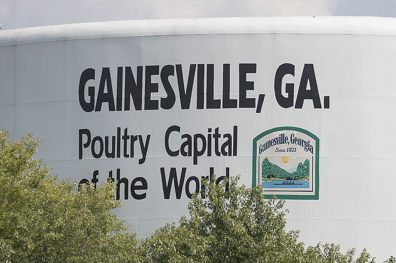 09/10/2019 -- Gainesville, Georgia -- A water tower in Gainesville, Tuesday, September 10, 2019.  (Alyssa Pointer/alyssa.pointer@ajc.com)