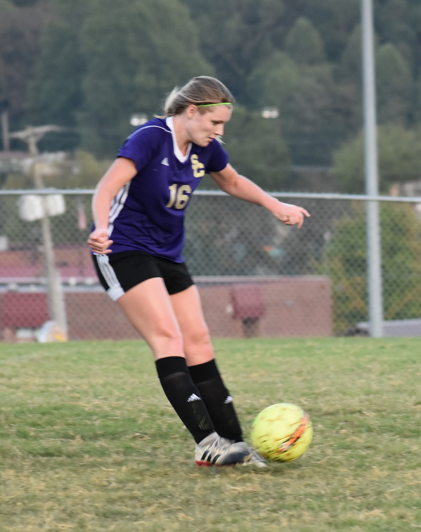 Staff photo by Patrick MacCoon / Sequatchie County senior Rileigh Belk takes a shot in the first half in a 5-1 home victory over CSAS on Thursday night.