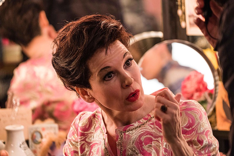 This image released by Roadside Attractions shows Renee-Zellweger as Judy Garland in a scene from "Judy," in theaters on Sept. 27. (David Hindley/Roadside Attractions via AP)

