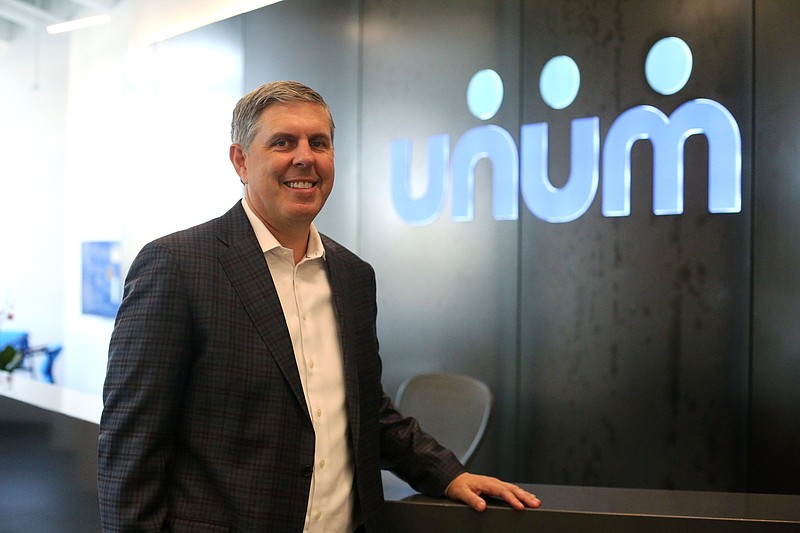 Staff photo by Erin O. Smith / Rick McKenney, chief executive officer at Unum, poses for a photo at Unum Tuesday Oct. 1, 2019 in Chattanooga, Tennessee. 