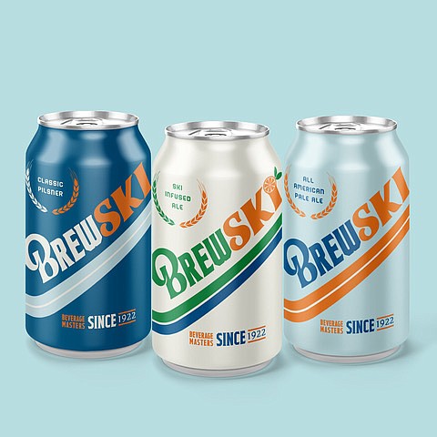 Contributed photo by Cheers Beverages / The new Brewski line includes a classic Pilsner, All American Pale Ale, and  Citrus SKI Infused Ale.