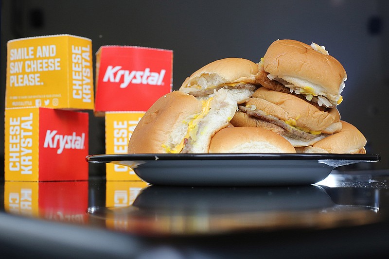 Cheese Krystal hamburgers are shown in this staff file photo. / Photo by Erin O. Smith