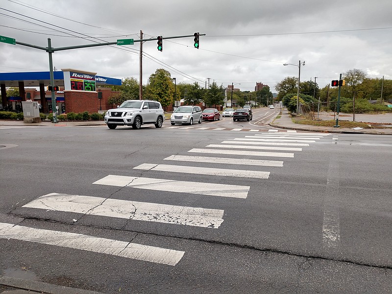 Staff photo by Mike Pare / West 26th Street, shown here at its intersection with Broad Street, cuts through the heart of the South Broad District.