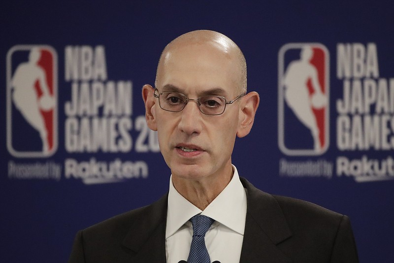 AP photo by Jae C. Hong / NBA commissioner Adam Silver was unable to provide any clarity Friday on if or when the basketball league might return to the court with the 2019-20 season incomplete.