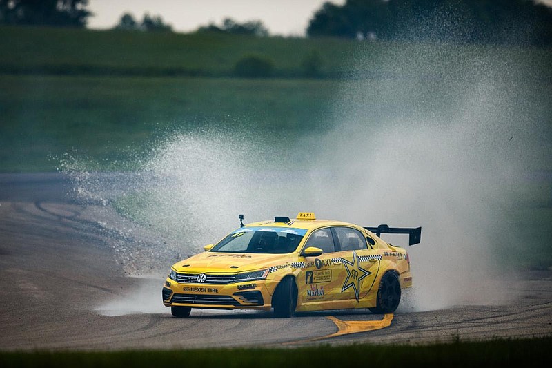 Photo Courtesy of Volkswagen of America / The custom 900-HP, V8-powered Volkswagen Passat driven by Tanner Foust.