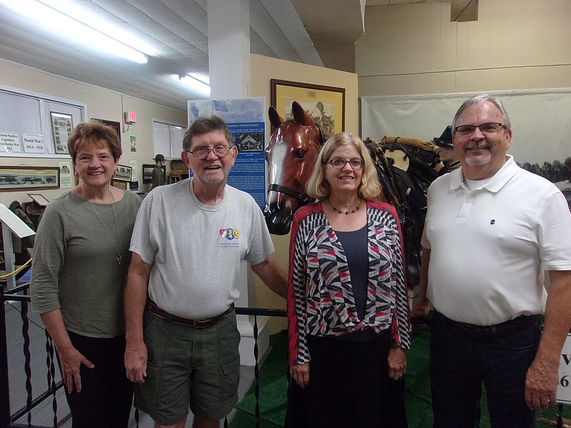 Photo contributed by Chris McKeever / The George R. Johnson Family Foundation donates a grant to the 6th Cavalry Museum in Fort Oglethorpe. Pictured on a tour of the museum are, from left, museum board President Durinda Cheek, volunteer Ron Davis, George R. Johnson Family Foundation Executive Director Janice Johnson Wilson and museum volunteer Bob Dial.